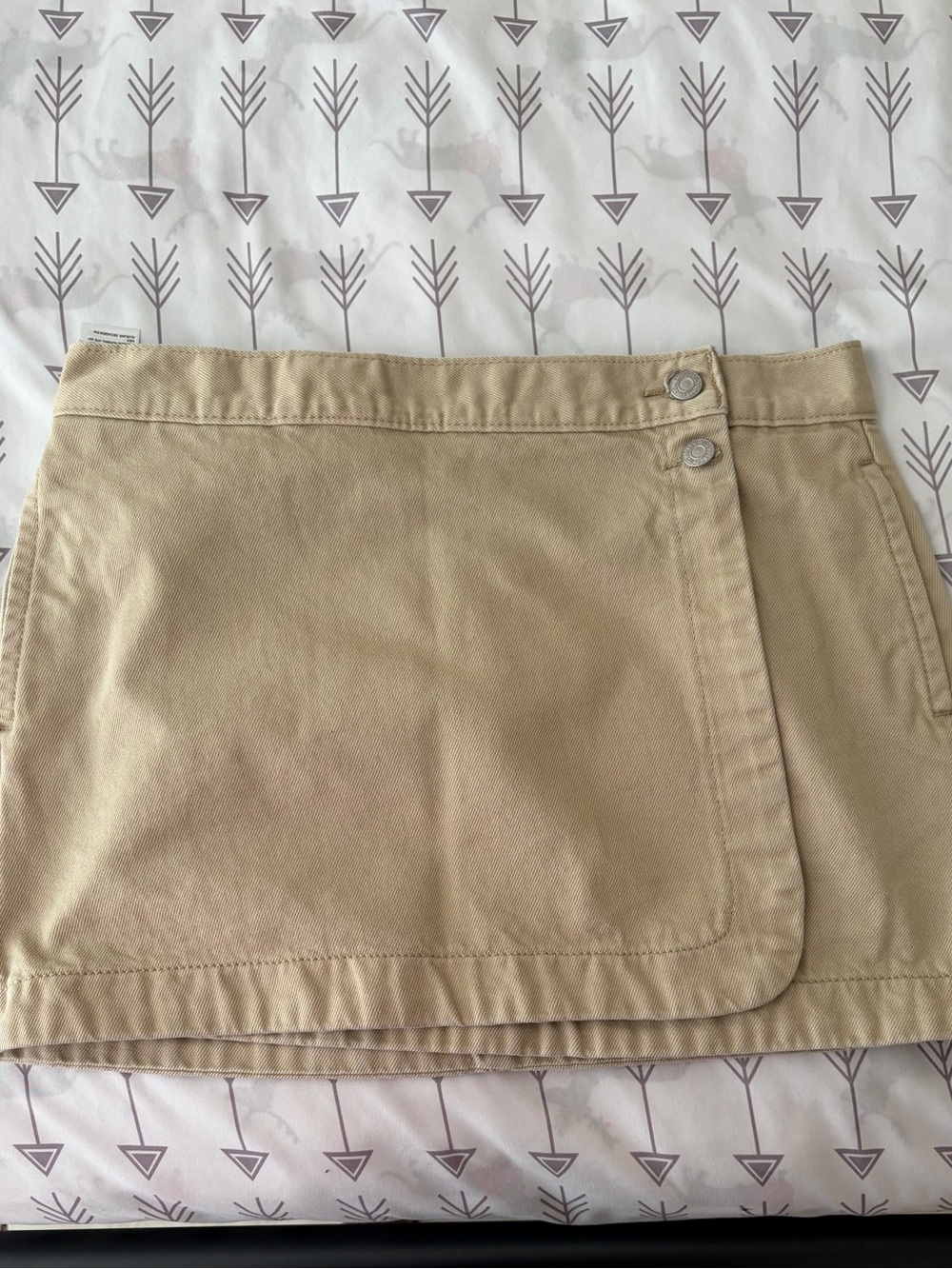 Levi’s Beige Wrap-Front Mini Skirt